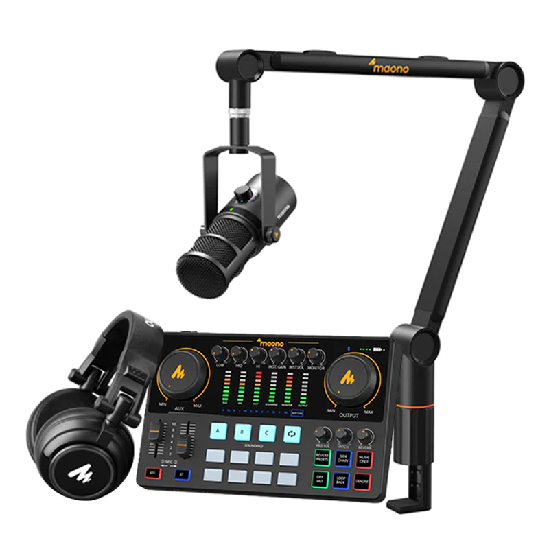 Heavy Equipment Bundle - Micrófono Dinámico XLR MAONO PD400X para
