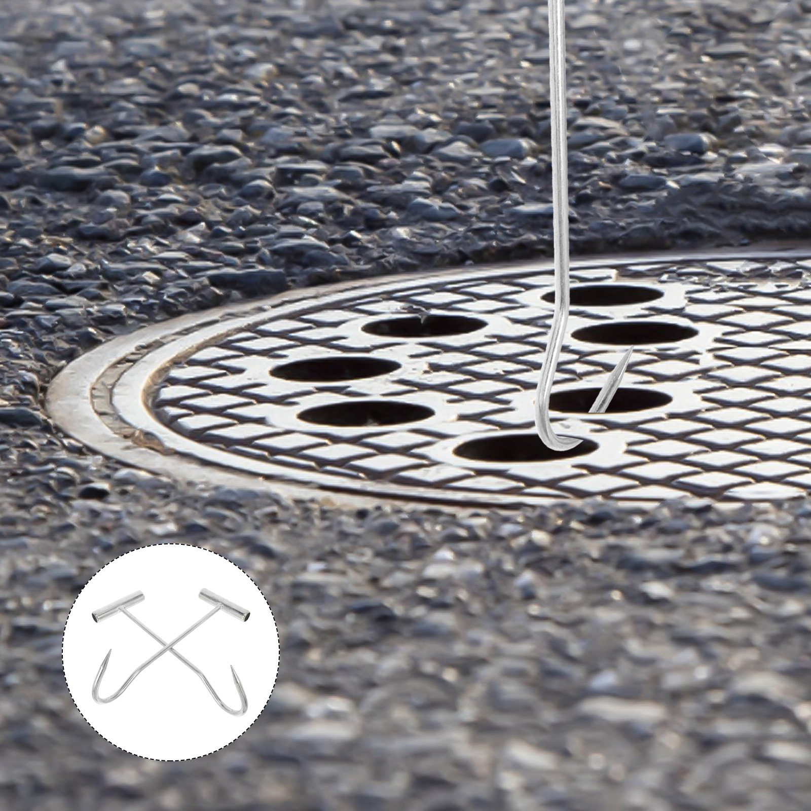 2 Piezas Herramienta de Gancho - Manhole Cover Lifting reseña y precio